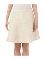 花柄ジャカード切替フレアスカート/ブラック(119)