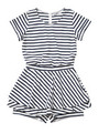 STRIPED PEPLUM ROMPERS/LT.PURPLE