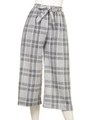 【Chille anap】チェック柄ワイドパンツ/GRY