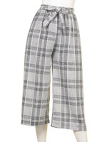 【Chille anap】チェック柄ワイドパンツ/GRY