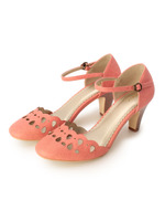 カットワークストラップサンダル/ブラウン系(042)