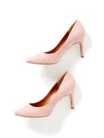 カラースウェードパンプス/ピンク