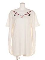 フラワービジューT/ブラック