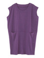 Wポケットワンピ/パープル