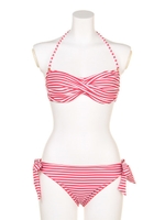 【MURUA】ツイストボーダーリバーシブル/レッド