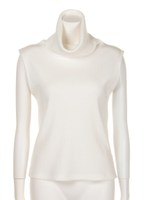 タートルネックスウェットプルオーバー/WHT