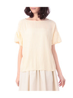 ダブルストライプブラウス/レモンイエロー(331)