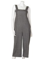 ツイードサロペット/WHTxBLK