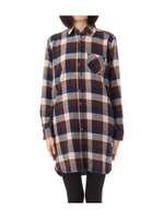 ネルブロックチェックワンピース/ブラウン(242)