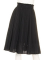 パンチングプリーツスカート/BLK