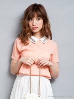 ビジューカラーブラウス/ピンク