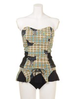 ビスチェ&フリルパンツ/ブルー