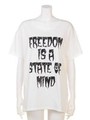 フラッグスカル半袖Tシャツ/シロ