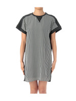 フロントストライプスウェットワンピース/ブラック(019)