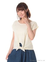 前しばりレースプルオーバー/アイボリー