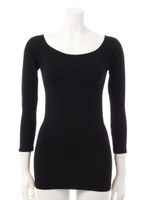 【NIKIBIKI】BOAT NECK TOP/BLACK