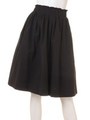 【mystic】ミモレ丈ギャザースカート/ブラック