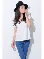 ショルダーレースカットTOP/GRAY