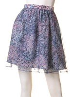 チュール重ねフラワースカート/ピンク