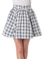 ハイウエストチェックスカート/オフホワイト