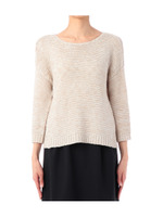 杢テープヤーンニットプルオーバー/イエロー系(032)