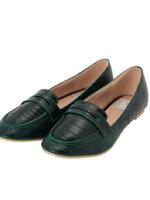 Sara Sara クロコ調型押しローファー/グリーン系(023)