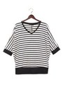 T/Rドルマン7分袖/TOPS/チャコールグレー