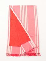 Turtle Bay コンビストライプビーチラグ/レッド(362)