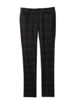 [L]ストレッチチェック柄パンツ/ボルドー(164)