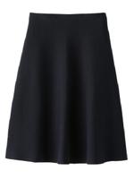 [L]ストレッチフレアスカート/ネイビー系(093)