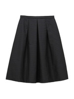 [S]ミモレ丈柄スカート/レッド系(364)