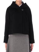 アンゴラ混フーテッドショートコート/ネイビー(093)