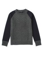 ケーブル切り替えニット/ネイビー系(593)