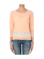 シースルーボーダーニット/ピンク系(071)