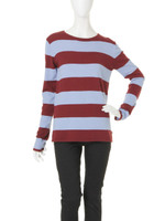 シンプルボーダーニット/ベージュ