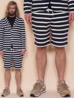 ボーダースウェットショートパンツ/オフホワイト(003)