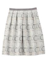 ボタニカル柄ジャカード織りスカート/オフホワイト(403)