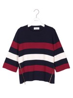 ミラノリブ太ボーダープルオーバー/KKI