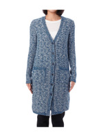 メランジロングニットカーディガン/オレンジ系(067)