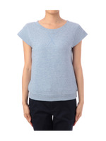 袖リブ裏毛プルオーバー/ブルー系(091)