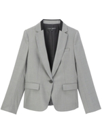 [L]シルク混テーラードジャケット/ブルー系(094)