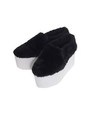 fakefur slip-on/black