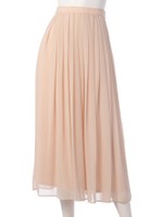 【DUO】 シフォンタックロングSK/キャメル