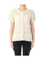 カラー半袖カーディガン/イエロー(032)