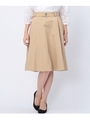 グログランサーキュラースカート/ベージュ(052)