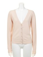 サマーカラーVネックカーデ/ベージュ