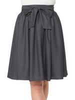 シャンブレーギャザーミディSK/コン