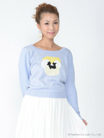 パンジージャガードニット/ラベンダー