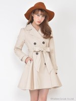 フレアトレンチコート/キャメル