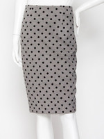 フロッキードットスカート/ブラック